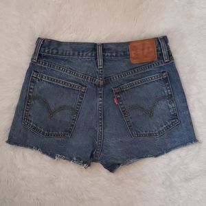 Levi's High Waisted Cutoff Button Fly Denim Shorts